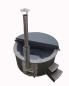 Preview: Hot Tub 200cm Fiberglass mit Holzofen und Luxusausstattung, Thermo Deckel,LED-beleuchtung, Inkl Holzofen